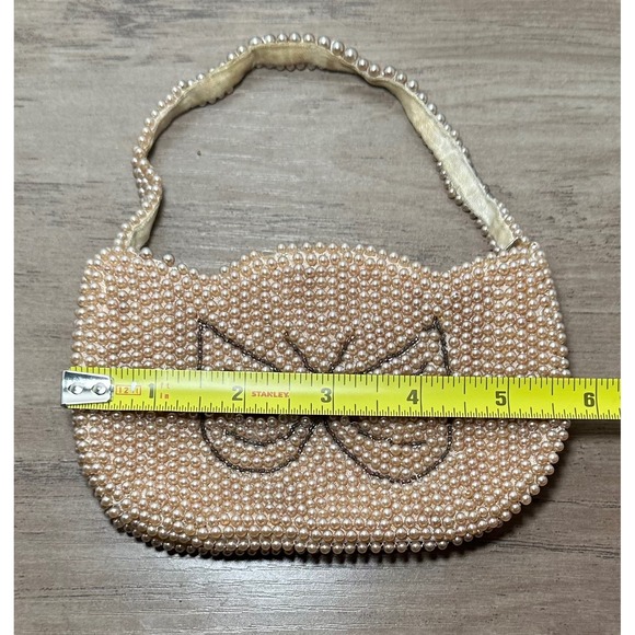 Pearl‎ Bridal Purse - Cream -1950s Made in Japan -Vintage Wedding